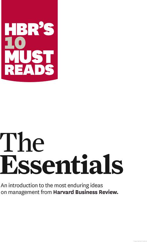 HBR's 10 Must Reads: The Essentials