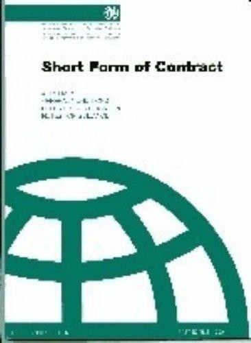 FIDIC Short Form of Contract, 1999 Green Book